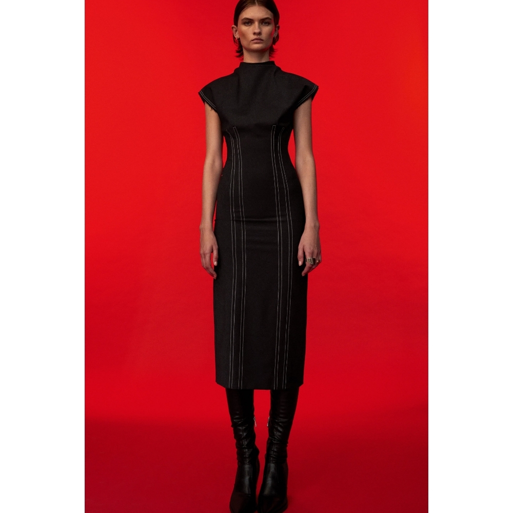 Zara limited edition Topstitched dress